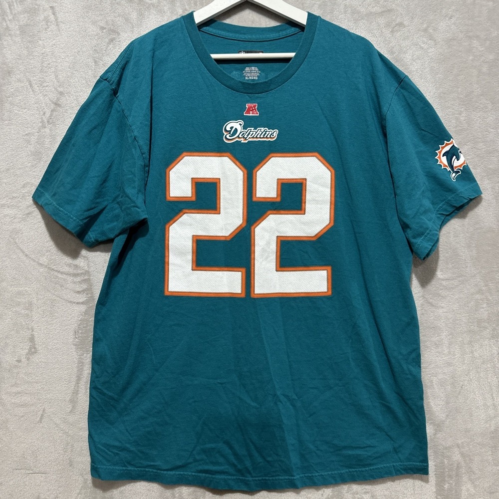 NFL Team Miami Dolphins #22 Reggie Bush T-Shirt Size XL Green